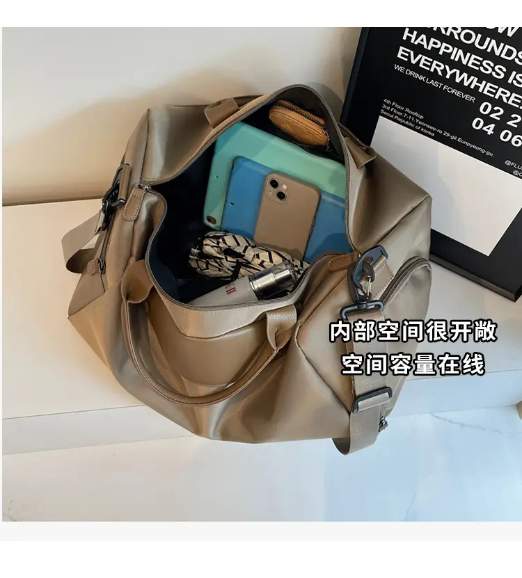 Large Capacity Korean Style Travel Bag Grey — feature 9
