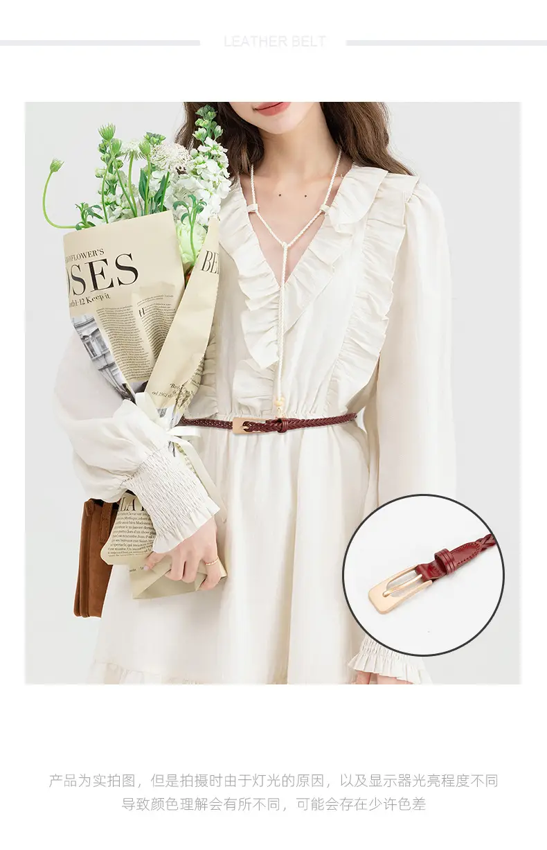 Women Twist Braided Belt Pitch Buckle All Match — feature 1