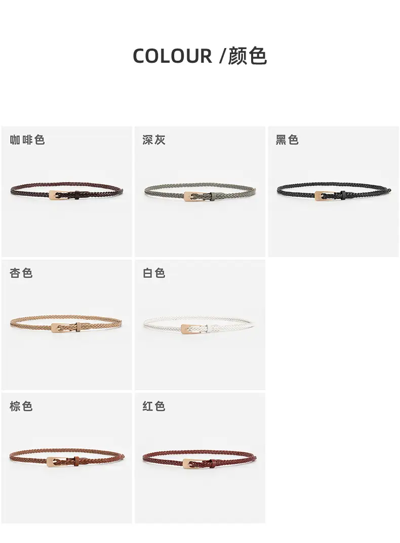 Women Twist Braided Belt Pitch Buckle All Match — feature 8