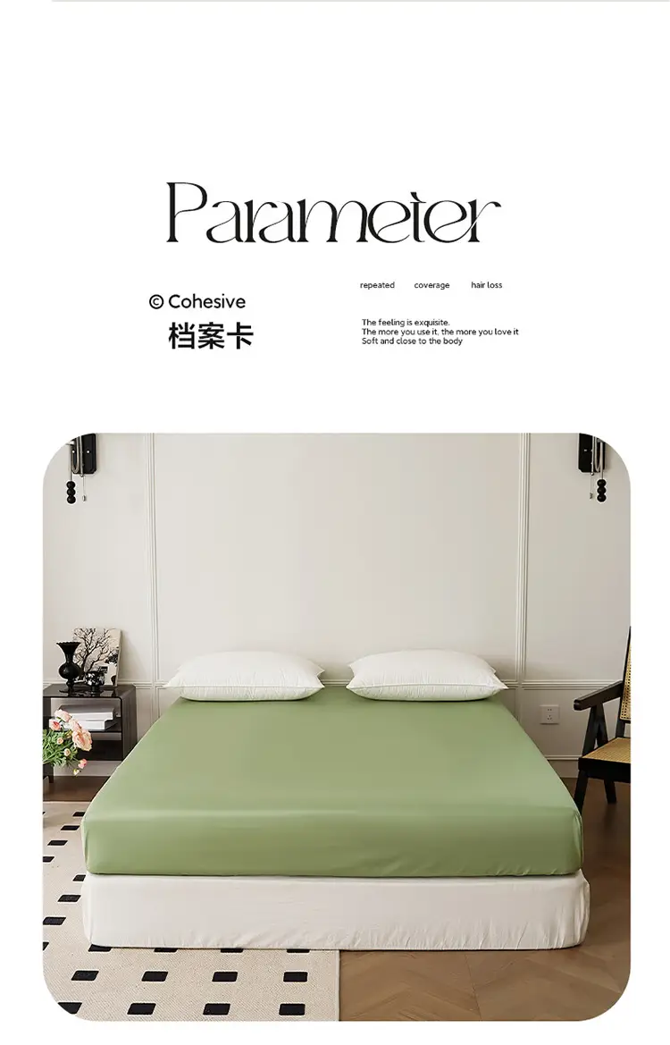 100-Count Xinjiang Long-Staple Cotton Fitted Sheet, Single Piece, Pure Cotton, Satin Bed Cover, Mattress Protector, Bed Cover — feature 11