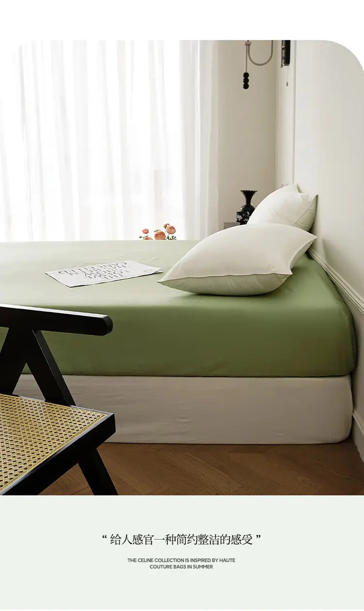 100-Count Xinjiang Long-Staple Cotton Fitted Sheet, Single Piece, Pure Cotton, Satin Bed Cover, Mattress Protector, Bed Cover — feature 3