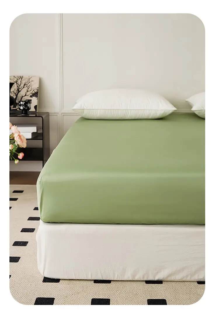 100-Count Xinjiang Long-Staple Cotton Fitted Sheet, Single Piece, Pure Cotton, Satin Bed Cover, Mattress Protector, Bed Cover — feature 6