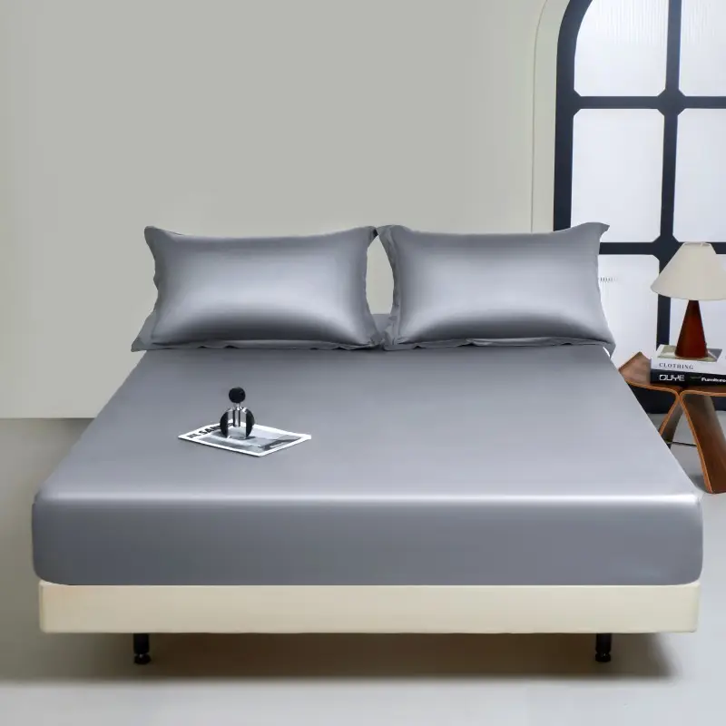 100-Count Xinjiang Long-Staple Cotton Fitted Sheet, Single Piece, Pure Cotton, Satin Bed Cover, Mattress Protector, Bed Cover