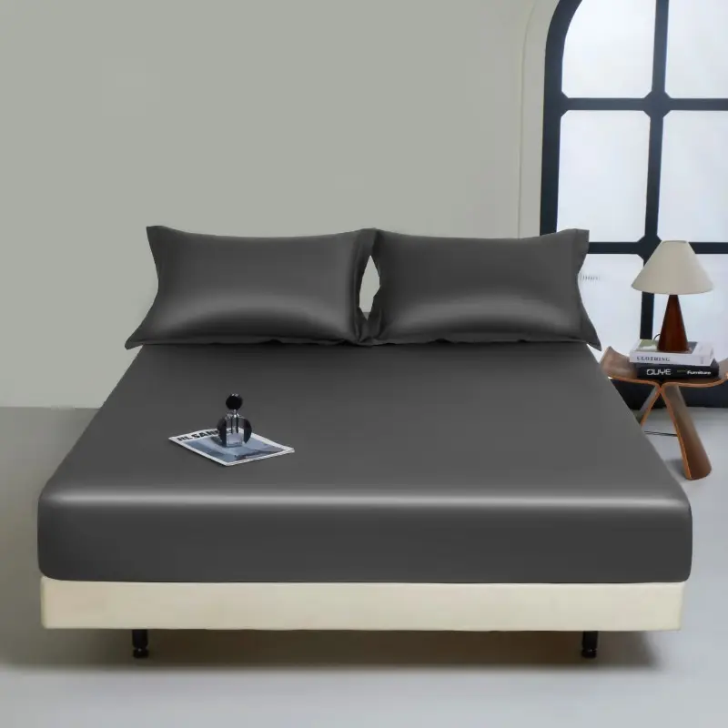 100-Count Xinjiang Long-Staple Cotton Fitted Sheet, Single Piece, Pure Cotton, Satin Bed Cover, Mattress Protector, Bed Cover