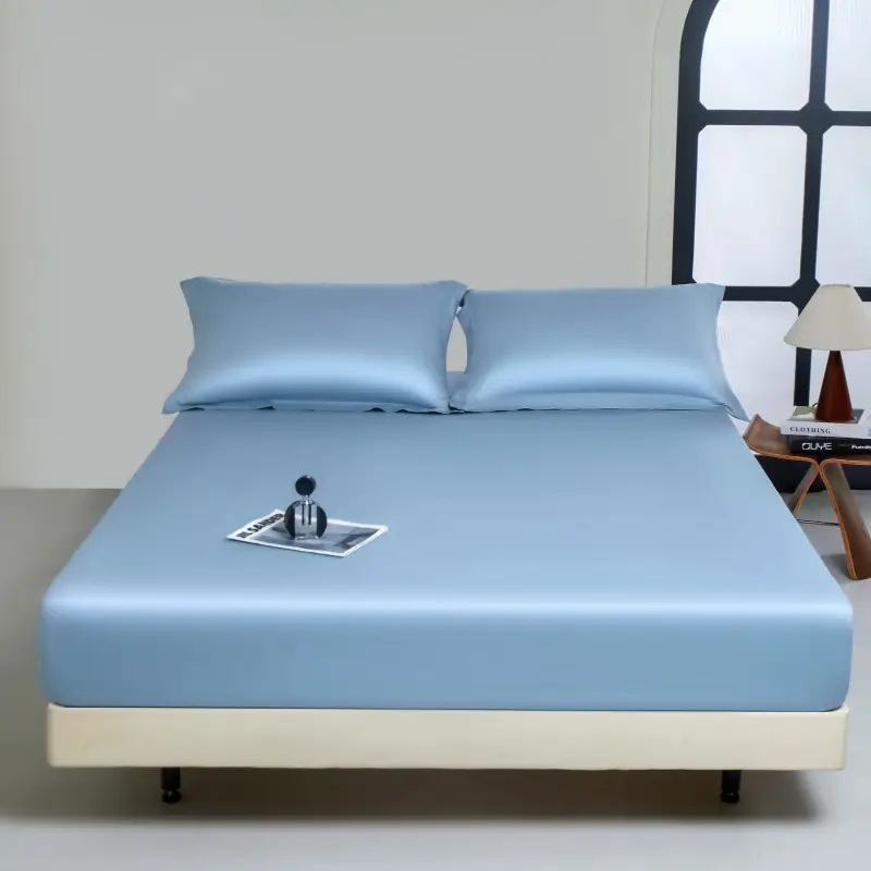 100-Count Xinjiang Long-Staple Cotton Fitted Sheet, Single Piece, Pure Cotton, Satin Bed Cover, Mattress Protector, Bed Cover