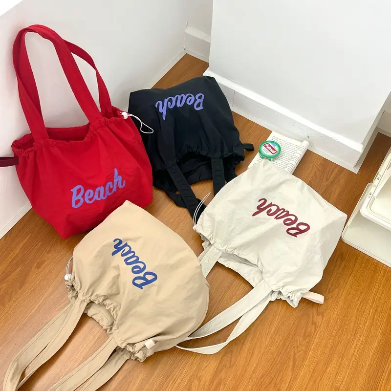 Women Canvas Shoulder Bag 2025 New Letter Artistic Design - Image 8