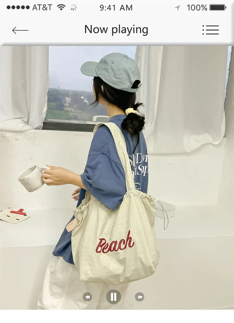 Women Canvas Shoulder Bag 2025 New Letter Artistic Design — feature 1