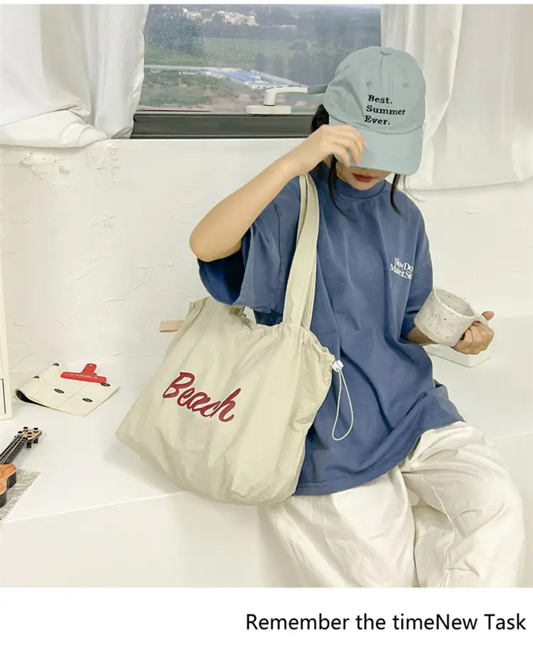 Women Canvas Shoulder Bag 2025 New Letter Artistic Design — feature 12