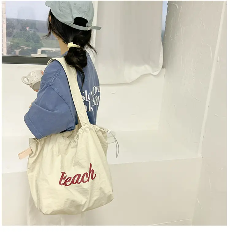 Women Canvas Shoulder Bag 2025 New Letter Artistic Design — feature 14