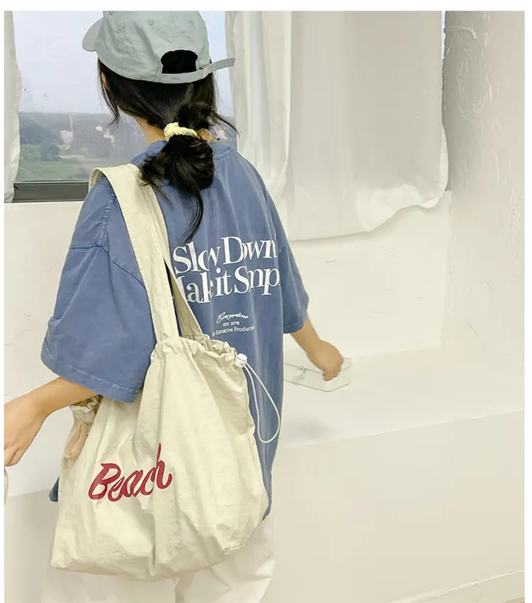 Women Canvas Shoulder Bag 2025 New Letter Artistic Design — feature 15