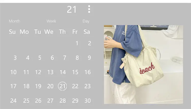 Women Canvas Shoulder Bag 2025 New Letter Artistic Design — feature 16