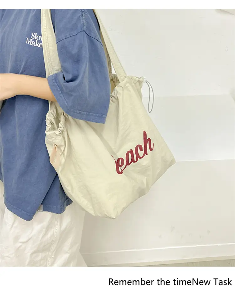 Women Canvas Shoulder Bag 2025 New Letter Artistic Design — feature 17