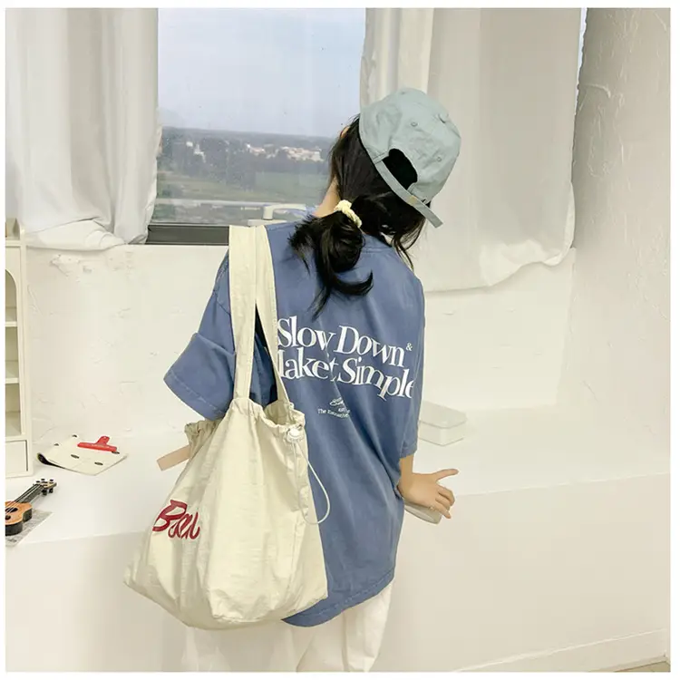 Women Canvas Shoulder Bag 2025 New Letter Artistic Design — feature 18