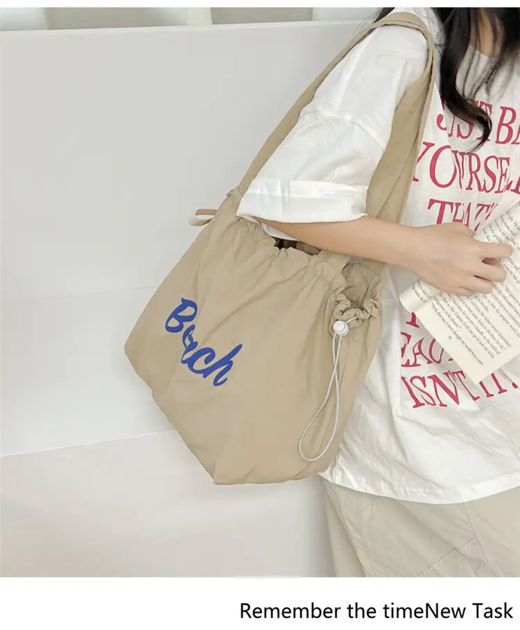 Women Canvas Shoulder Bag 2025 New Letter Artistic Design — feature 24