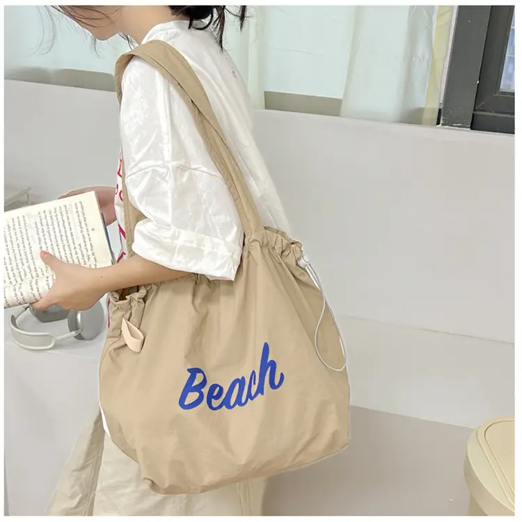 Women Canvas Shoulder Bag 2025 New Letter Artistic Design — feature 27