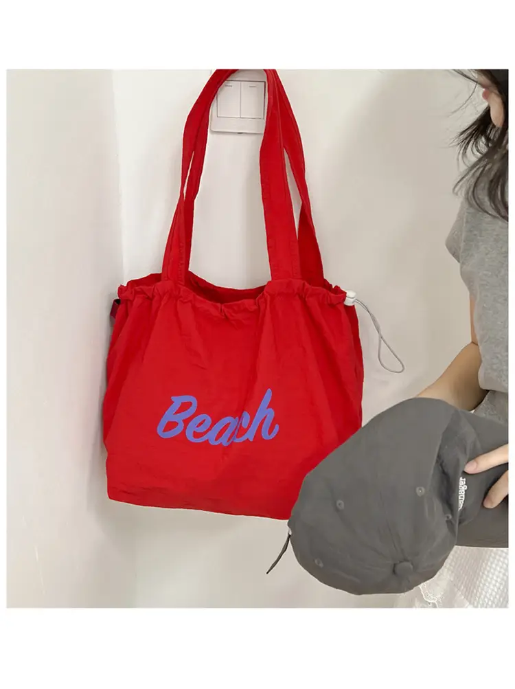 Women Canvas Shoulder Bag 2025 New Letter Artistic Design — feature 3