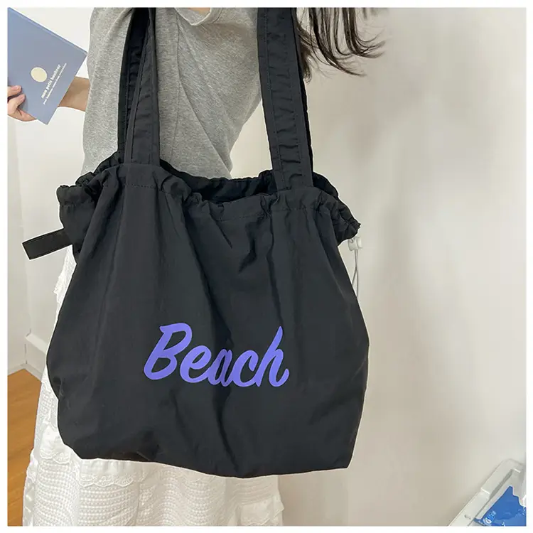 Women Canvas Shoulder Bag 2025 New Letter Artistic Design — feature 33