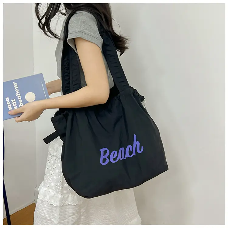 Women Canvas Shoulder Bag 2025 New Letter Artistic Design — feature 35