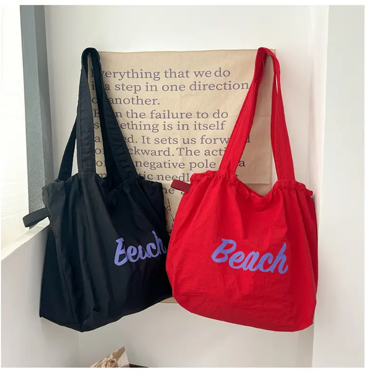 Women Canvas Shoulder Bag 2025 New Letter Artistic Design — feature 47
