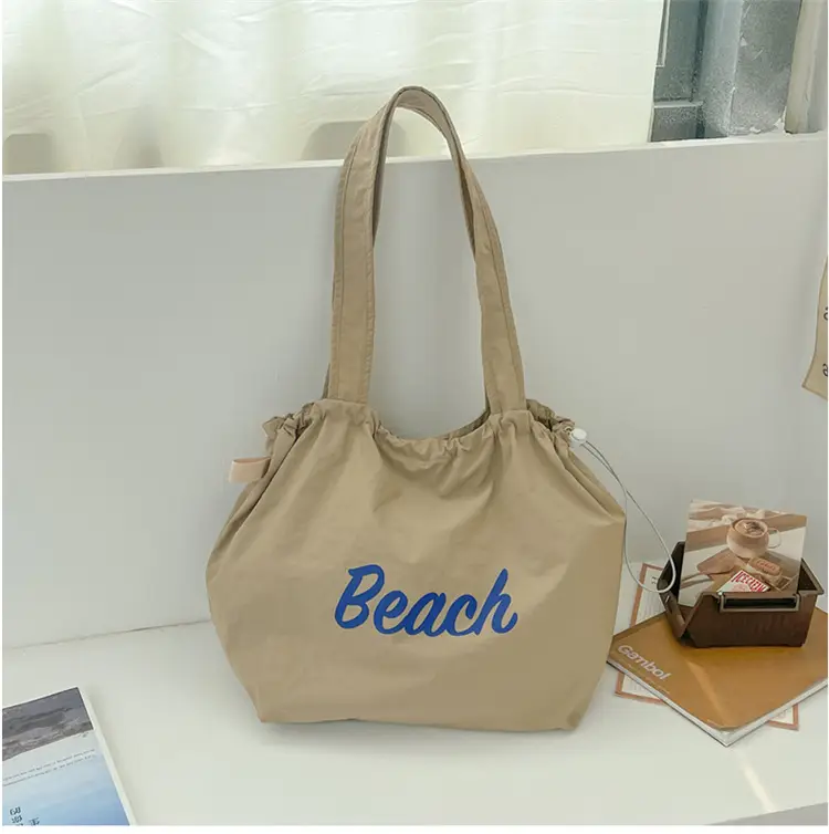 Women Canvas Shoulder Bag 2025 New Letter Artistic Design — feature 49