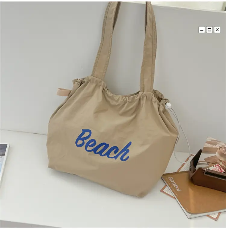 Women Canvas Shoulder Bag 2025 New Letter Artistic Design — feature 50