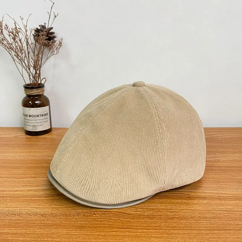 Women's Corduroy British Retro Beret Hat Autumn Winter