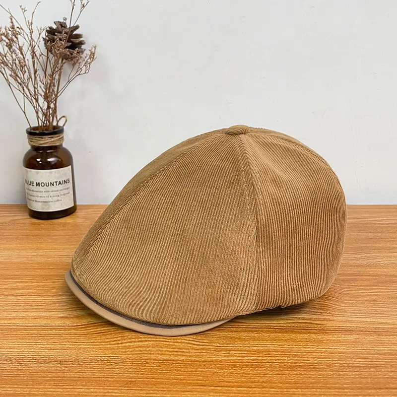 Women's Corduroy British Retro Beret Hat Autumn Winter