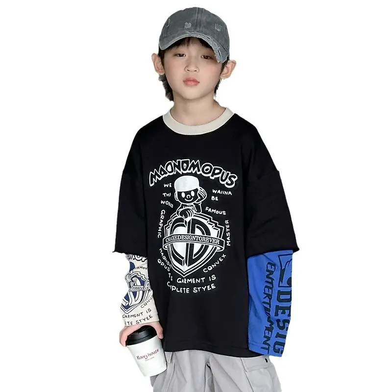 Boys Long Sleeve T-Shirt Black Spring 2025 - Image 5