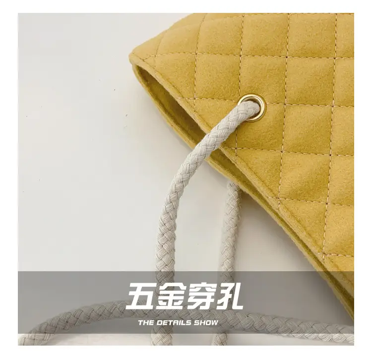Women Quilted Sunflower Shoulder Bag Yellow 2024 — feature 5