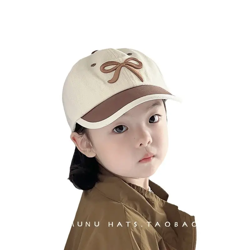 Kids Baseball Cap with Bow Korean Style Sunscreen Cap - Image 8