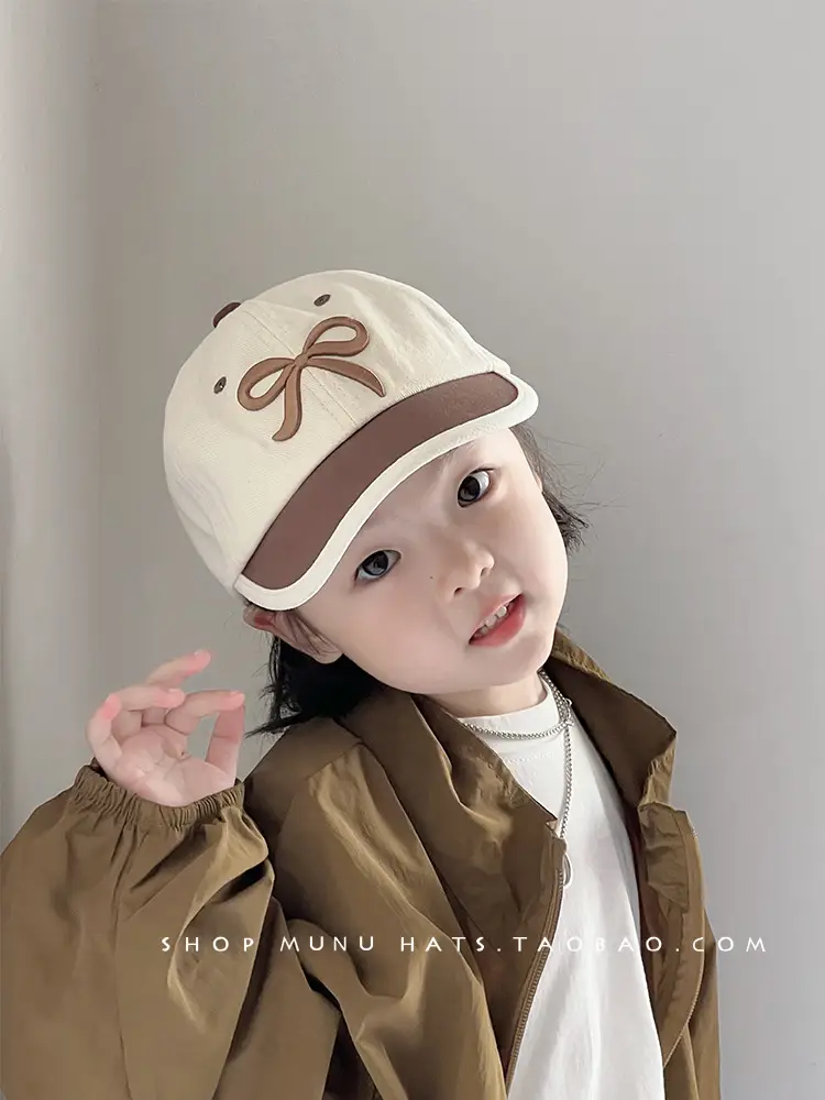 Kids Baseball Cap with Bow Korean Style Sunscreen Cap — feature 13