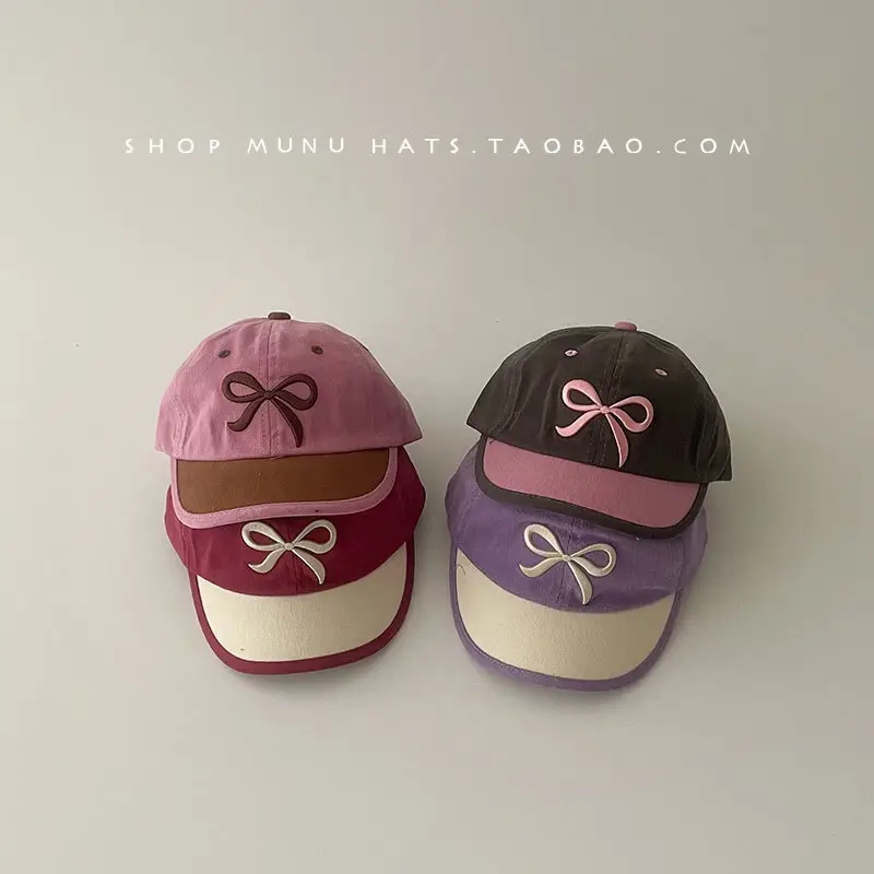 Kids Baseball Cap with Bow Korean Style Sunscreen Cap — feature 16