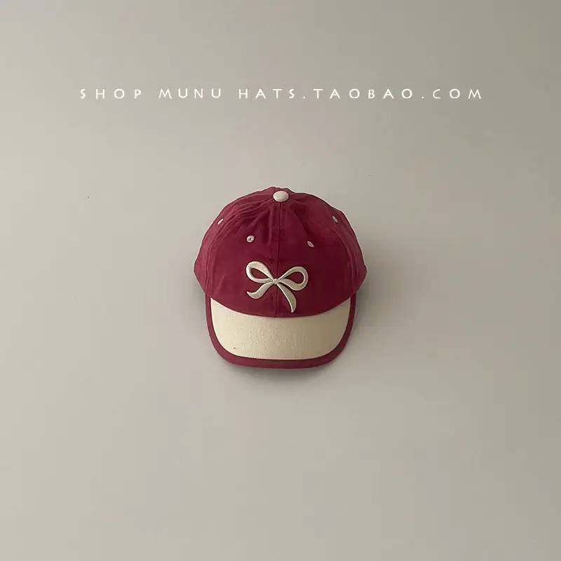 Kids Baseball Cap with Bow Korean Style Sunscreen Cap — feature 22