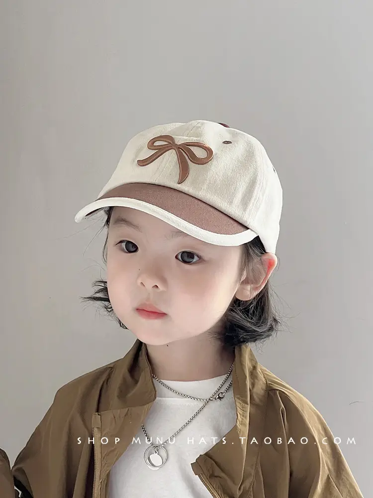 Kids Baseball Cap with Bow Korean Style Sunscreen Cap — feature 5
