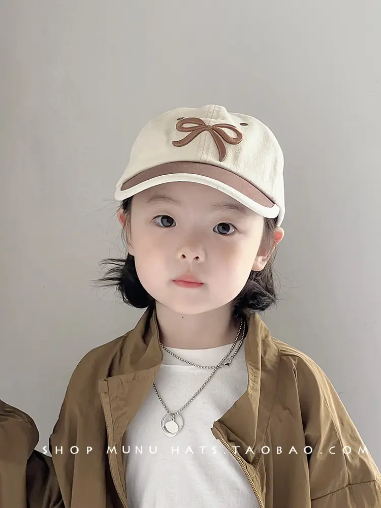 Kids Baseball Cap with Bow Korean Style Sunscreen Cap — feature 7