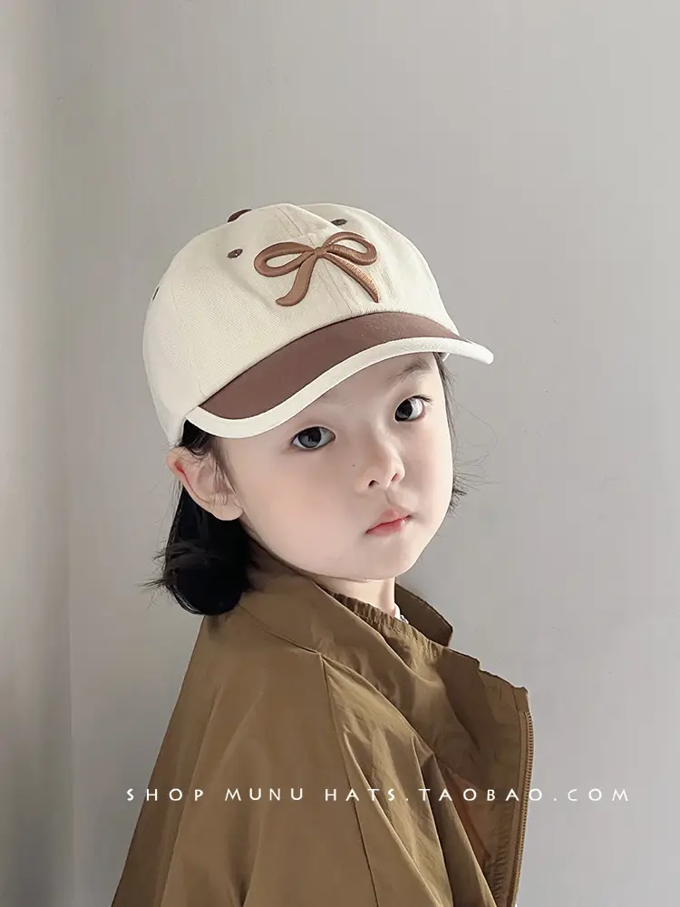 Kids Baseball Cap with Bow Korean Style Sunscreen Cap — feature 9