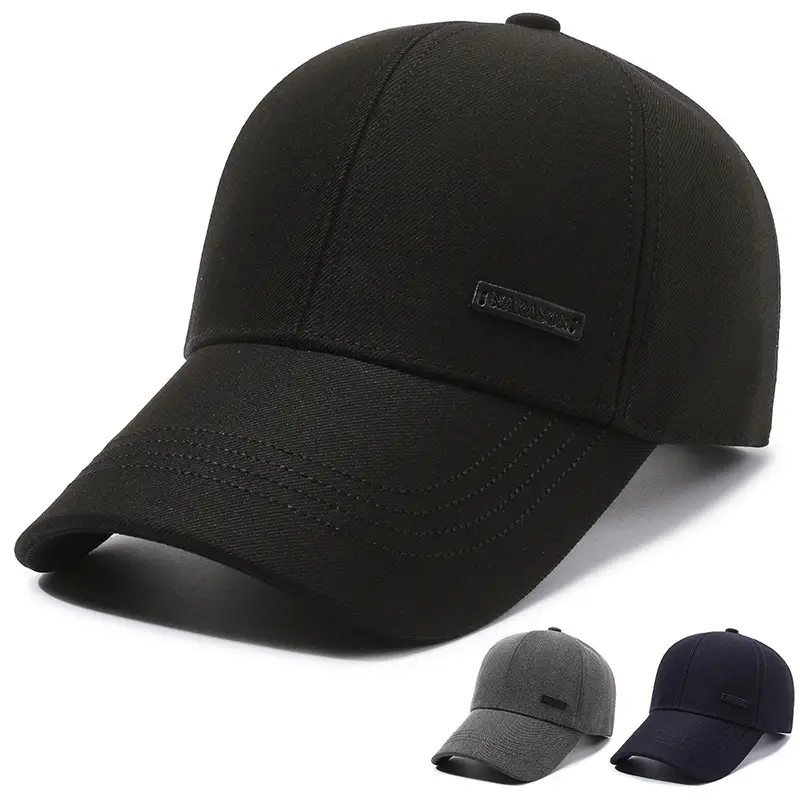 Men's Black Baseball Cap Sunshade Spring Autumn - Image 5