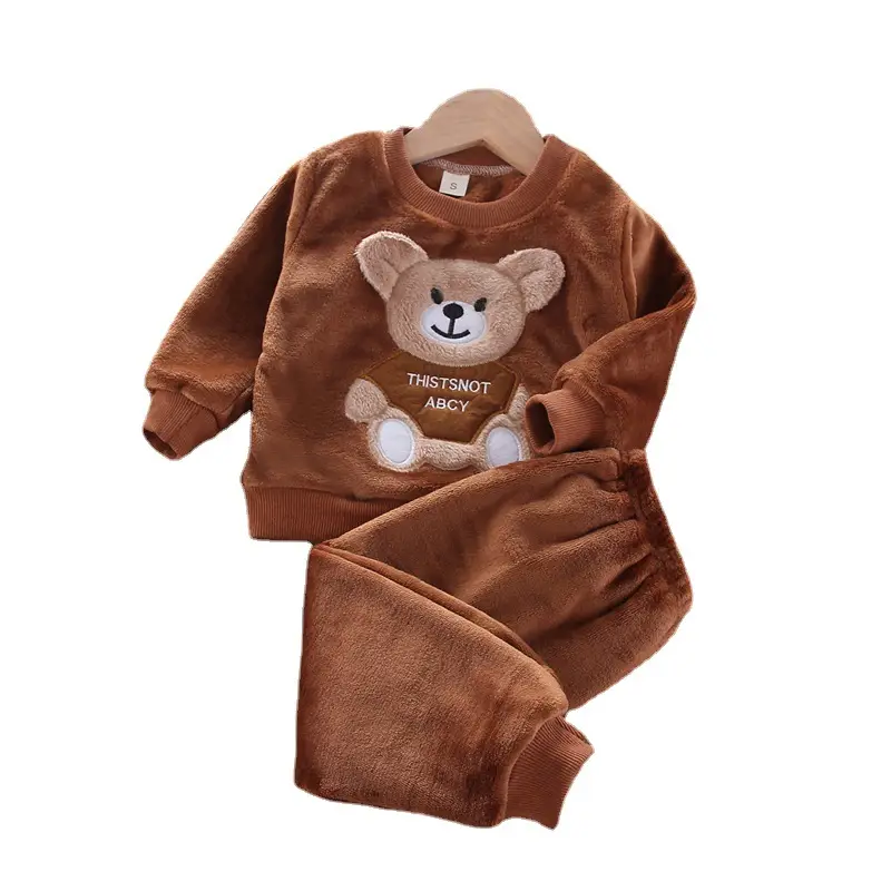 Baby Winter Pajamas Set 2026 New Style Infant Children's Clothing Boys and Girls Autumn and Winter Flannel Home Clothes Trendy