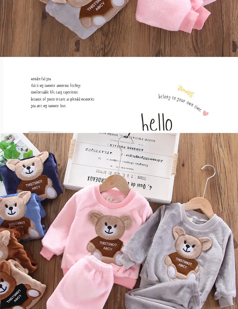 Baby Winter Pajamas Set 2026 New Style Infant Children's Clothing Boys and Girls Autumn and Winter Flannel Home Clothes Trendy — feature 10