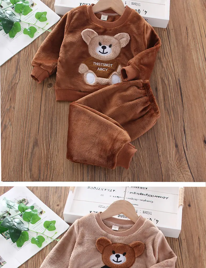 Baby Winter Pajamas Set 2026 New Style Infant Children's Clothing Boys and Girls Autumn and Winter Flannel Home Clothes Trendy — feature 16