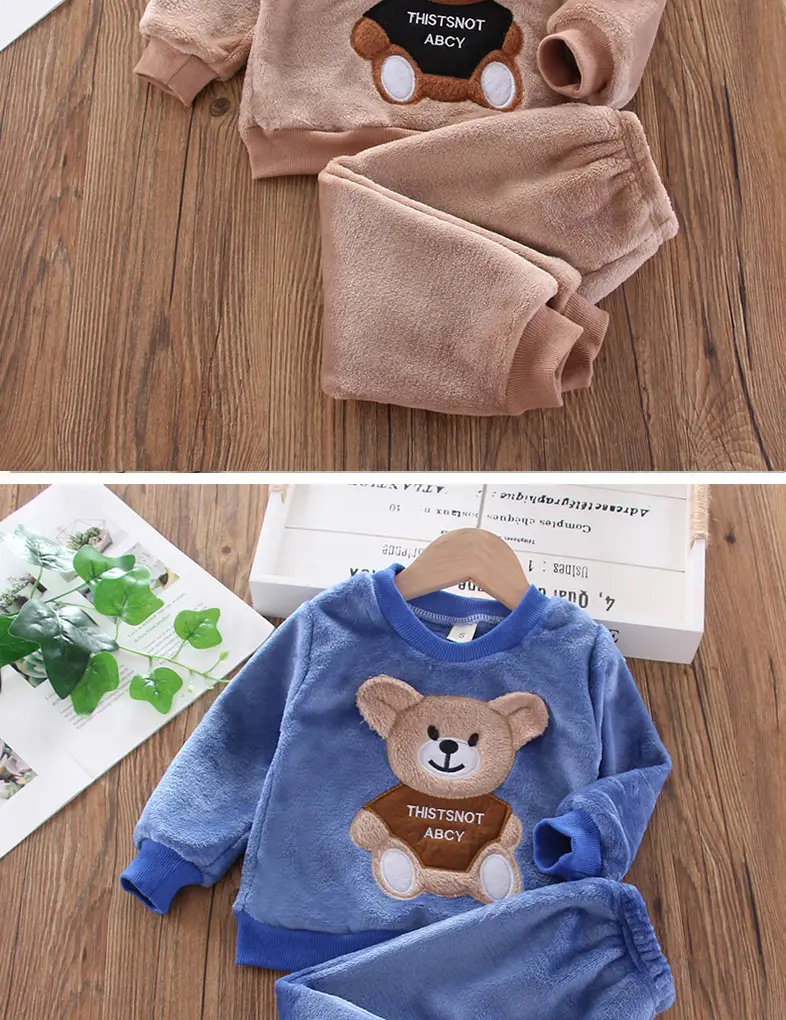 Baby Winter Pajamas Set 2026 New Style Infant Children's Clothing Boys and Girls Autumn and Winter Flannel Home Clothes Trendy — feature 17