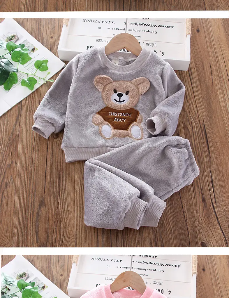 Baby Winter Pajamas Set 2026 New Style Infant Children's Clothing Boys and Girls Autumn and Winter Flannel Home Clothes Trendy — feature 19