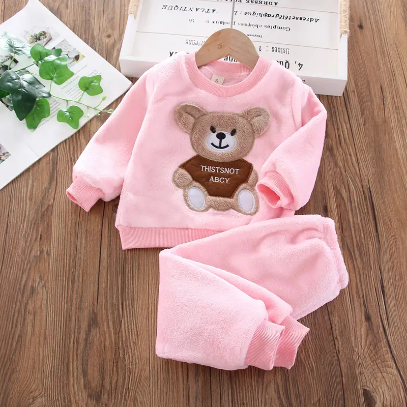 Baby Winter Pajamas Set 2026 New Style Infant Children's Clothing Boys and Girls Autumn and Winter Flannel Home Clothes Trendy