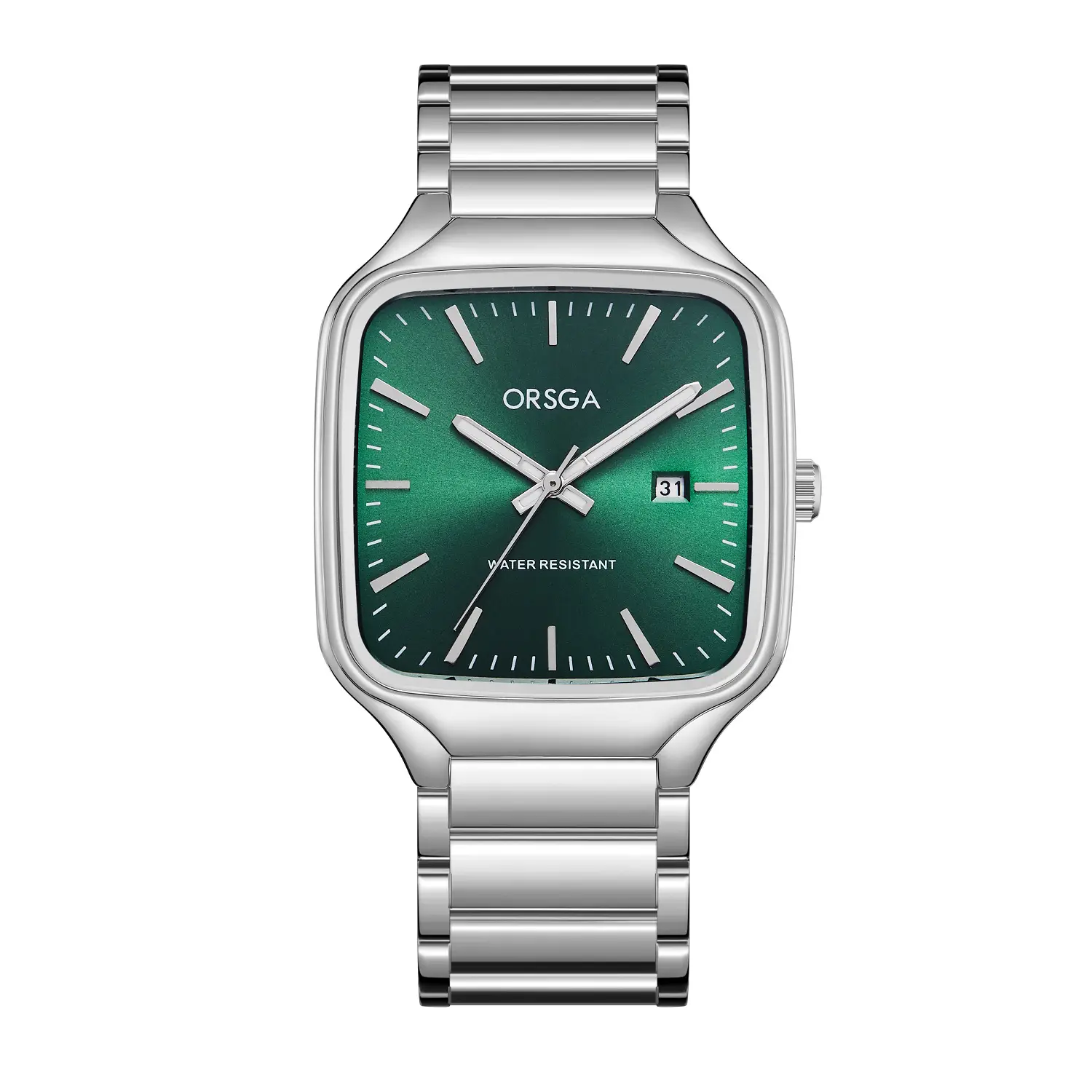 ORSGA Square Men's Watch Steel Band Multi Color - Image 4