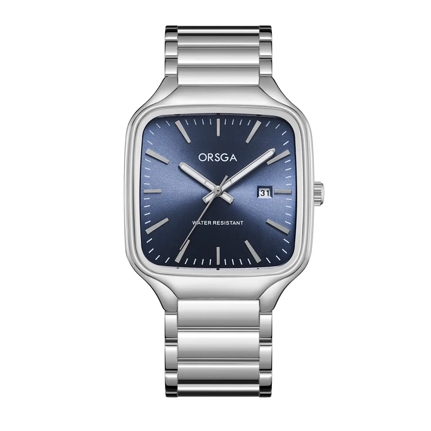 ORSGA Square Men's Watch Steel Band Multi Color - Image 5
