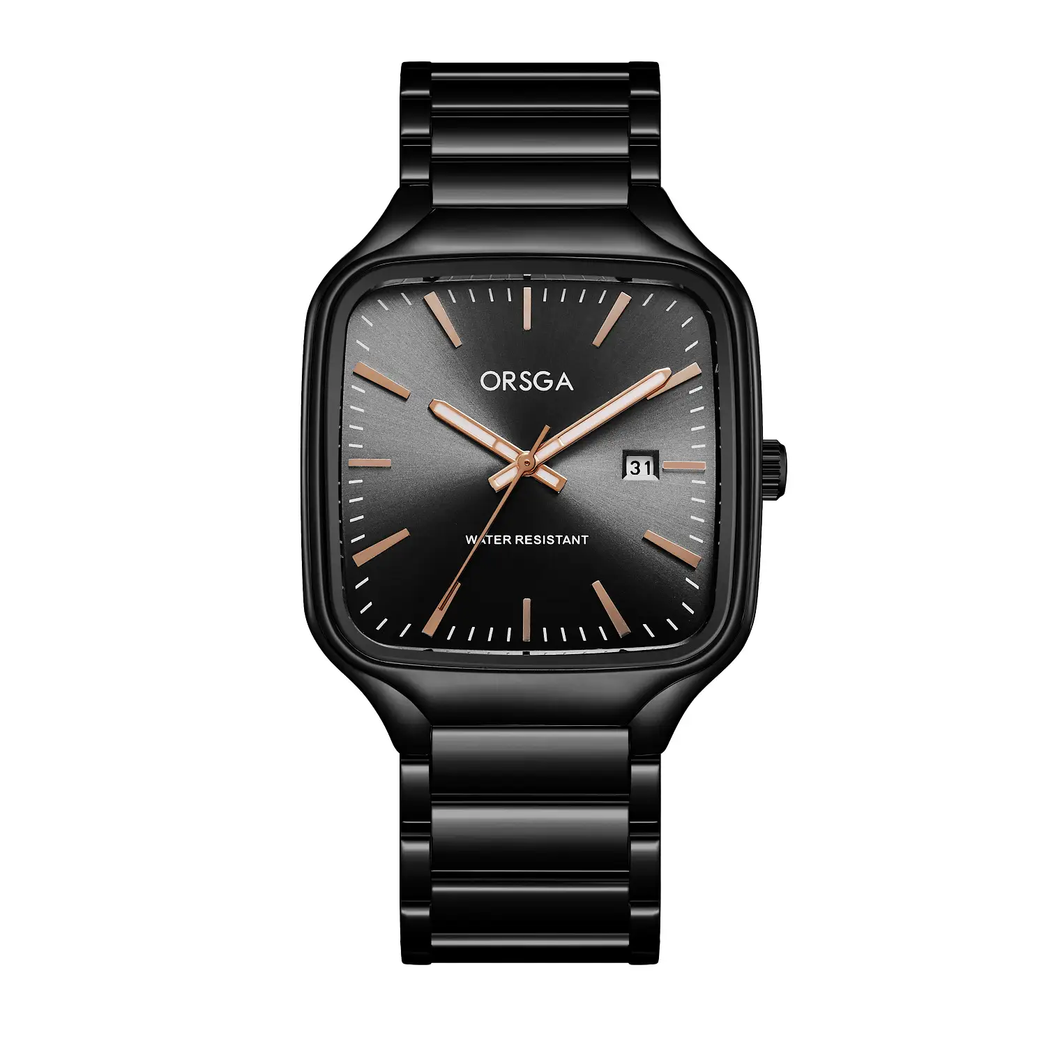 ORSGA Square Men's Watch Steel Band Multi Color - Image 6