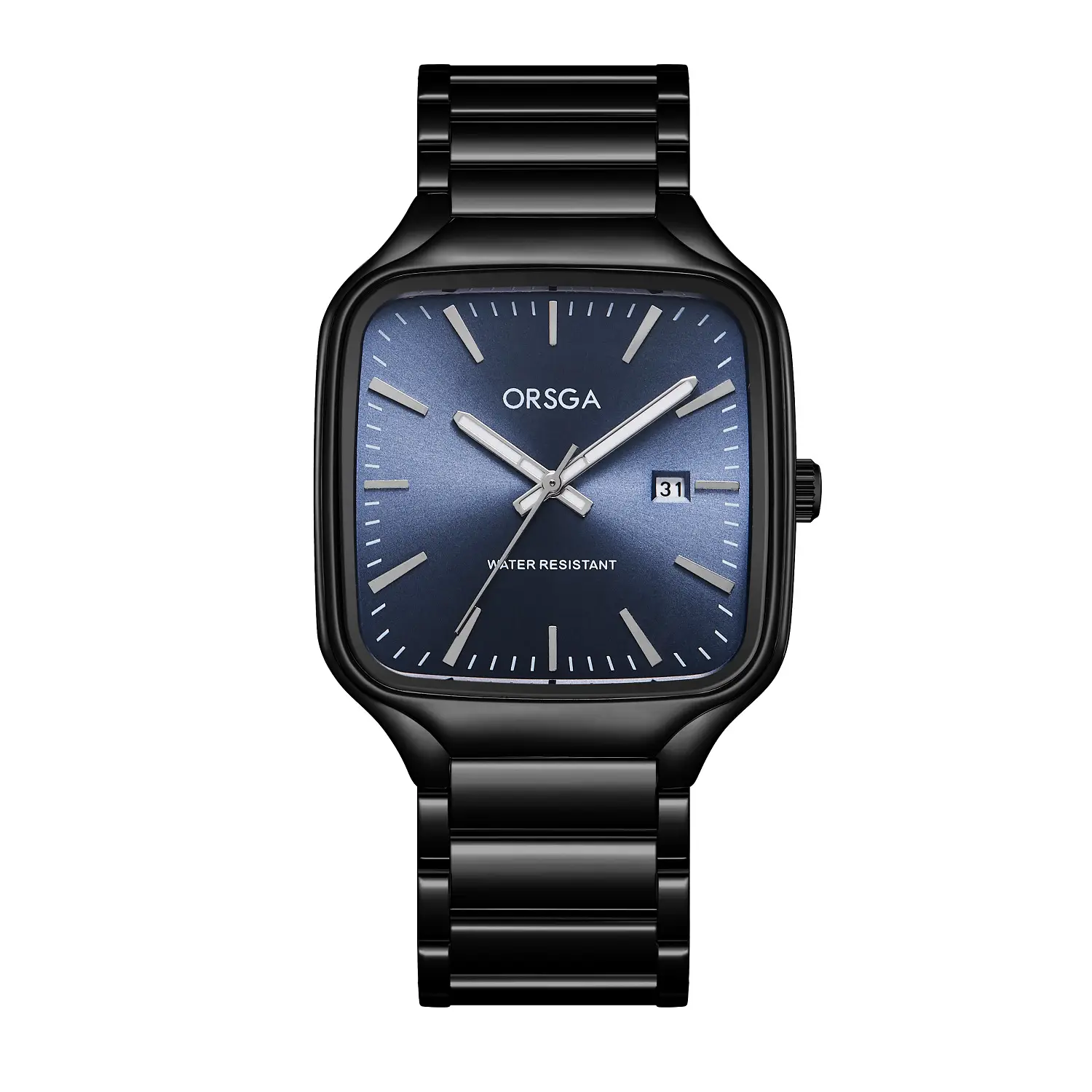 ORSGA Square Men's Watch Steel Band Multi Color - Image 9