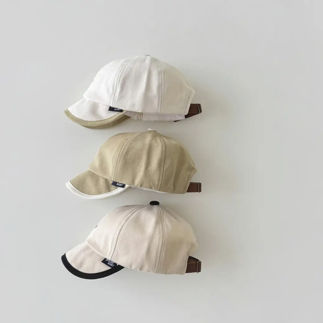 Qiunan Baby Hats White Soft Bristle Baseball Caps - Image 4