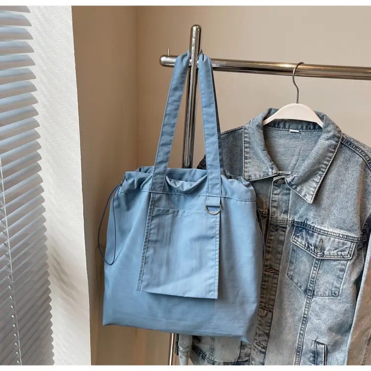Pink Waterproof Nylon Tote Bag for Students Commuters — feature 24