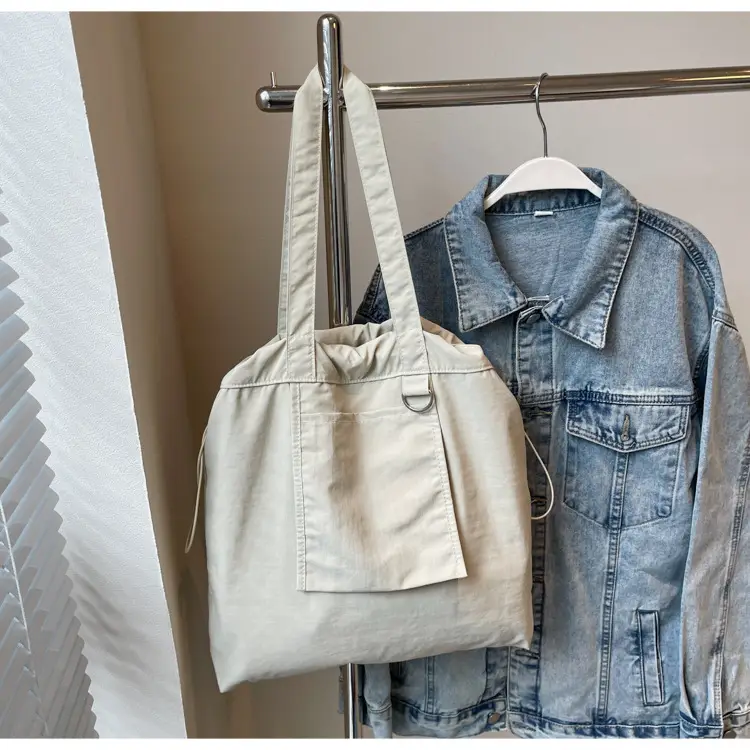 Pink Waterproof Nylon Tote Bag for Students Commuters — feature 29